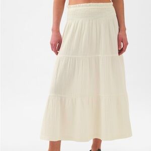 GAP Crinkle Gauze Tiered Maxi Skirt